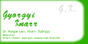 gyorgyi knarr business card